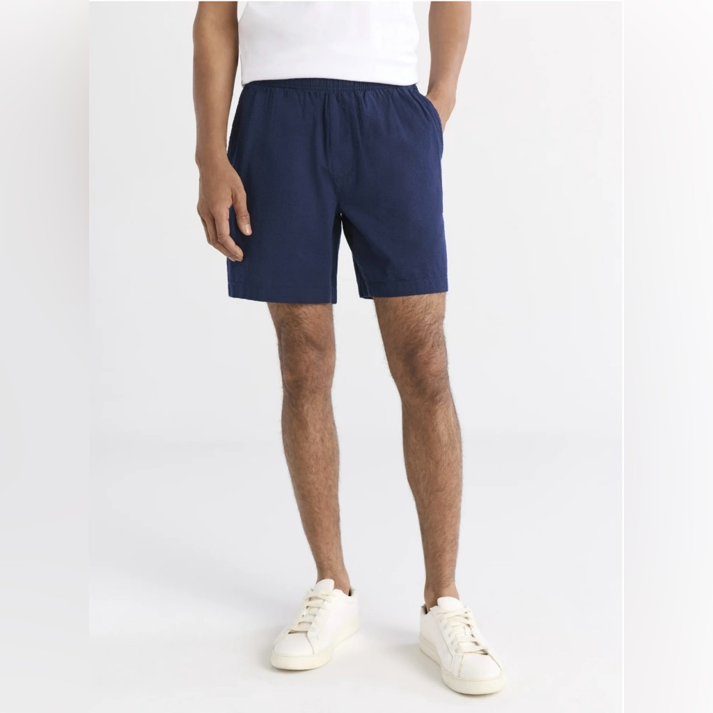 Nwt - Pull-On Seersucker Shorts, 7" Inseam